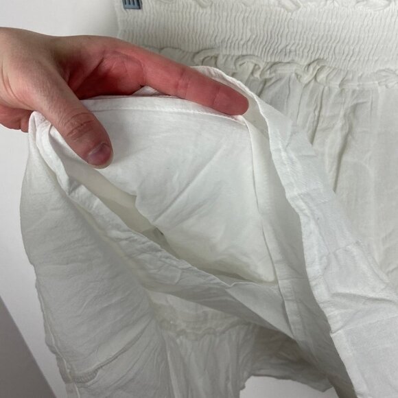 NEW Vero Moda White Mini Skirt Must Have Size Small Minimalist Summer Beach Boho - Picture 5 of 12